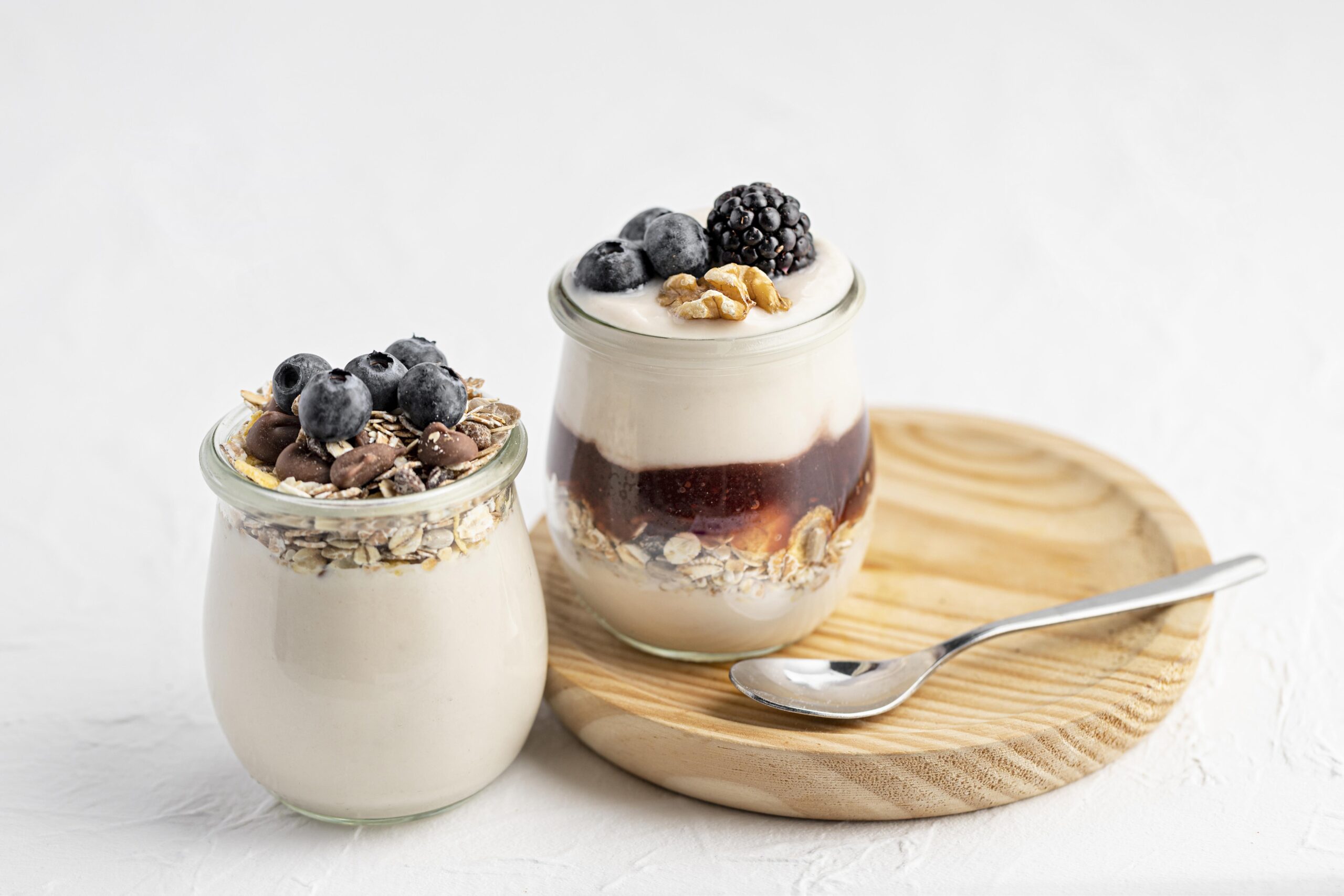 Cereals, yogurt and fruits